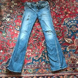 Silver bootcut designer denim 27 x 35 (long)